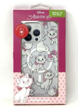 Disney Marie Aristocats iPhone 16 Pro Max Case Skinny Dip Pink White Glitter NIB